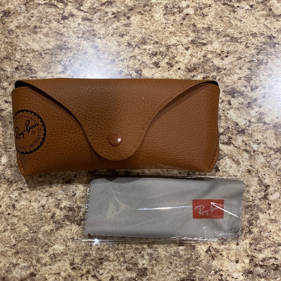 Ray-Ban Accessories - Ray-Ban Sunglasses Leather Case & Lens Cloth